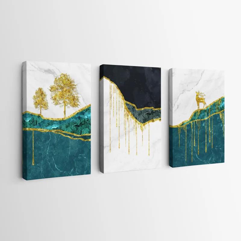 Mehrteiliges Leinwandbild Abstract Downhill mockup 0