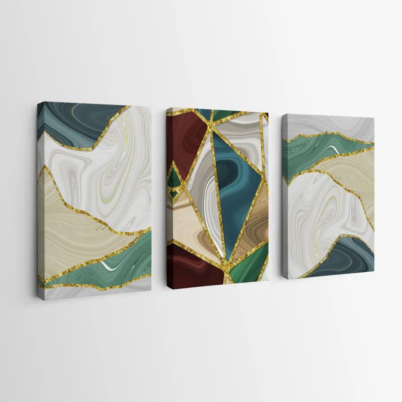 Mehrteiliges Leinwandbild Marble Waves mockup 0