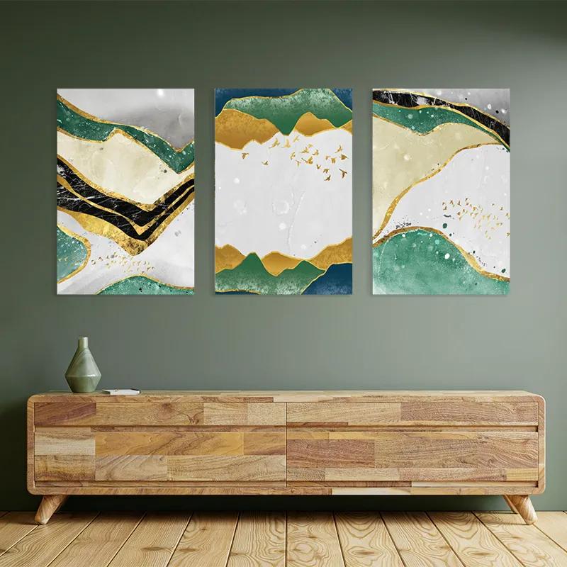 Mehrteiliges Leinwandbild Abstract Continent mockup 2