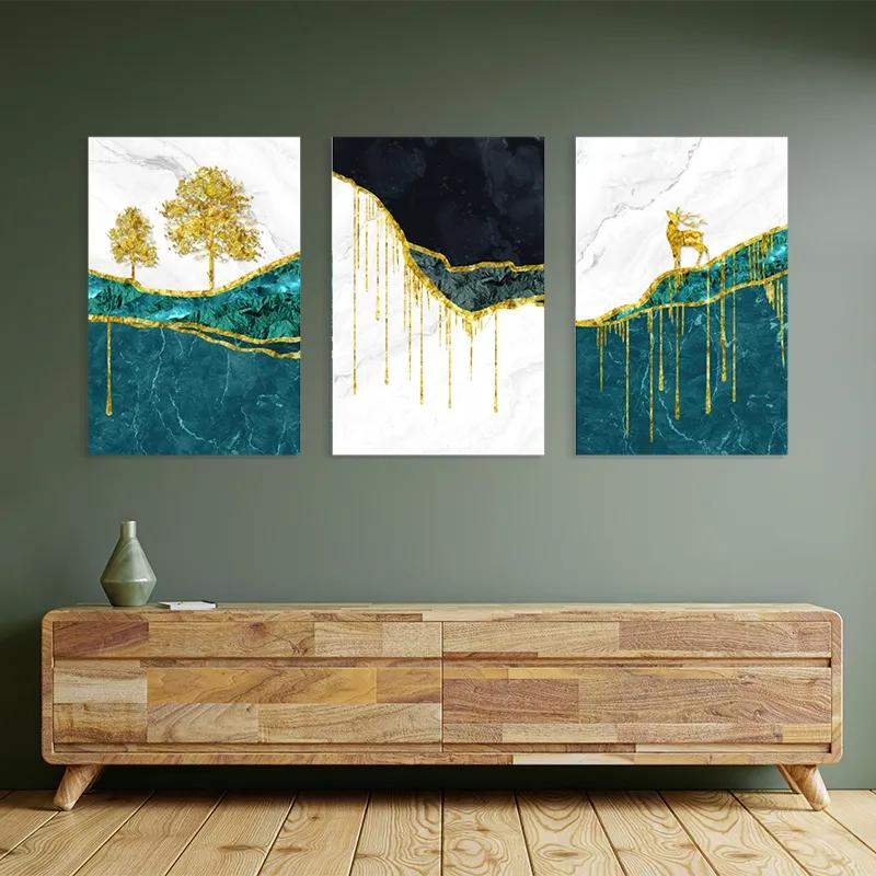 Mehrteiliges Leinwandbild Abstract Downhill mockup 2