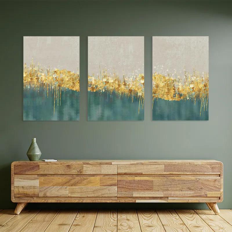 Mehrteiliges Leinwandbild Blue Contrast mockup 2