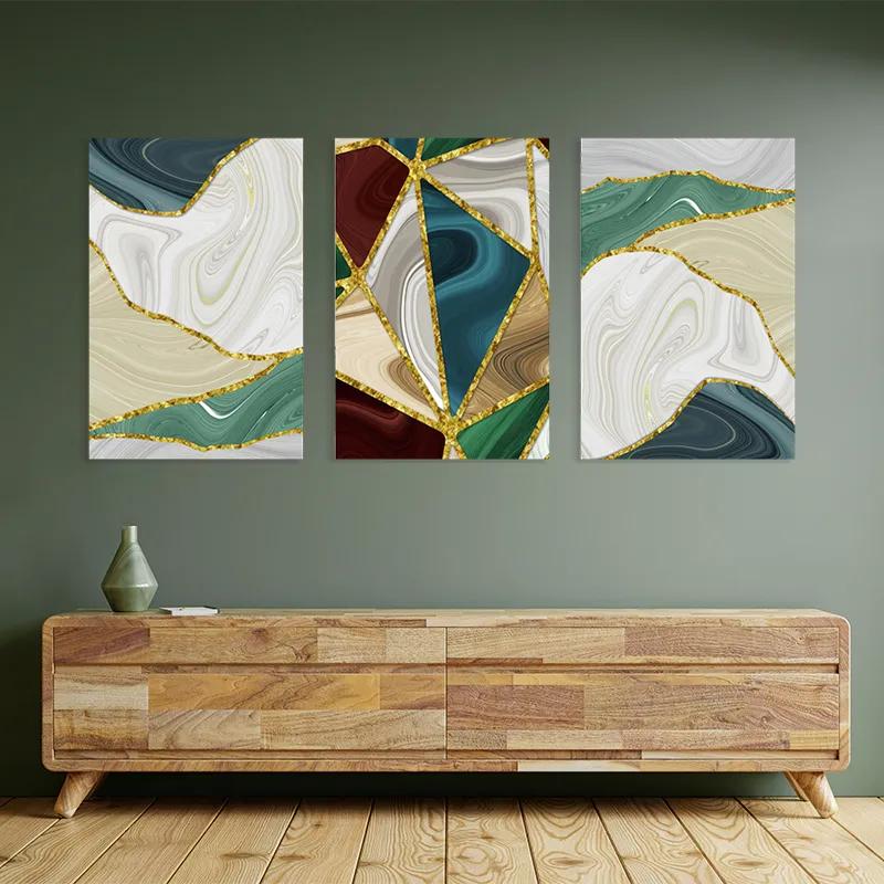 Mehrteiliges Leinwandbild Marble Waves mockup 2