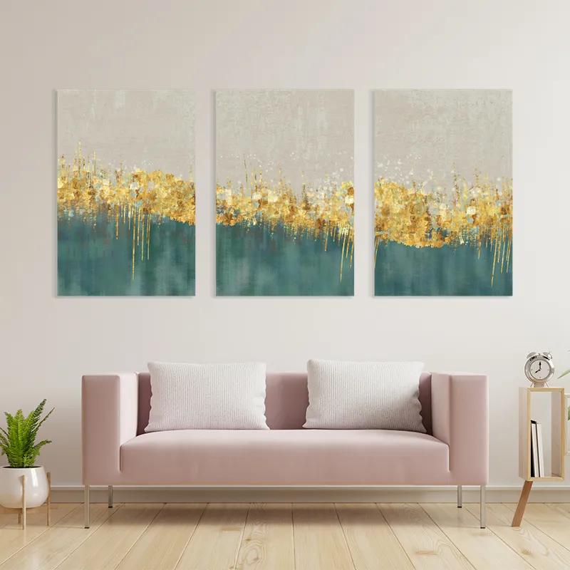 Mehrteiliges Leinwandbild Blue Contrast mockup 3