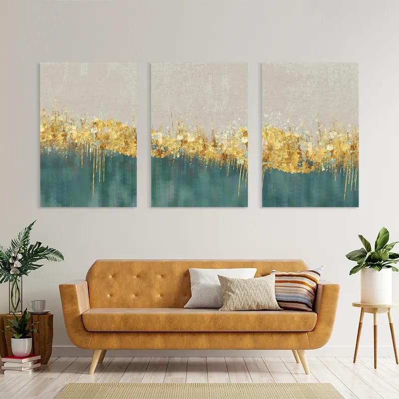 Mehrteiliges Leinwandbild Blue Contrast mockup 4