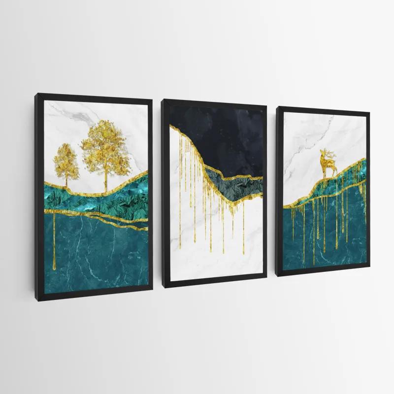 Mehrteiliges Leinwandbild Abstract Downhill mockup 0