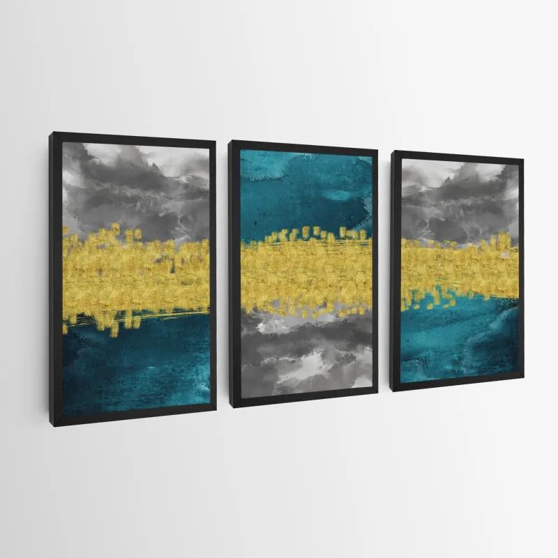 Mehrteiliges Leinwandbild Abstractluend Grey mockup 0