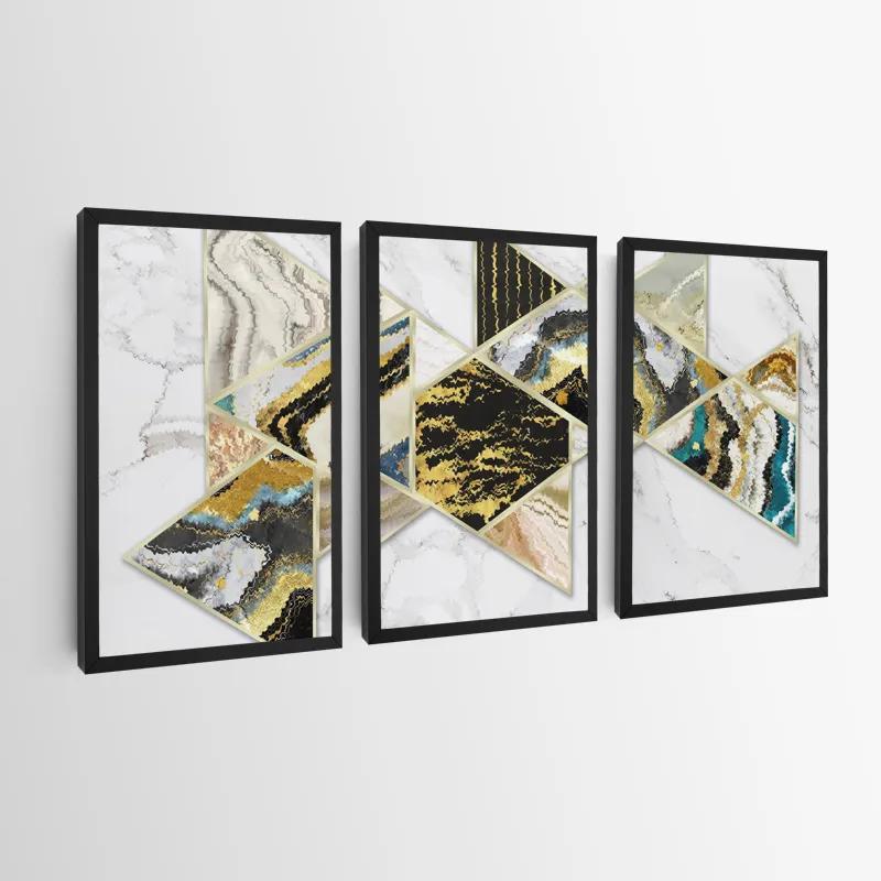 Mehrteiliges Leinwandbild Marble Shapes mockup 0