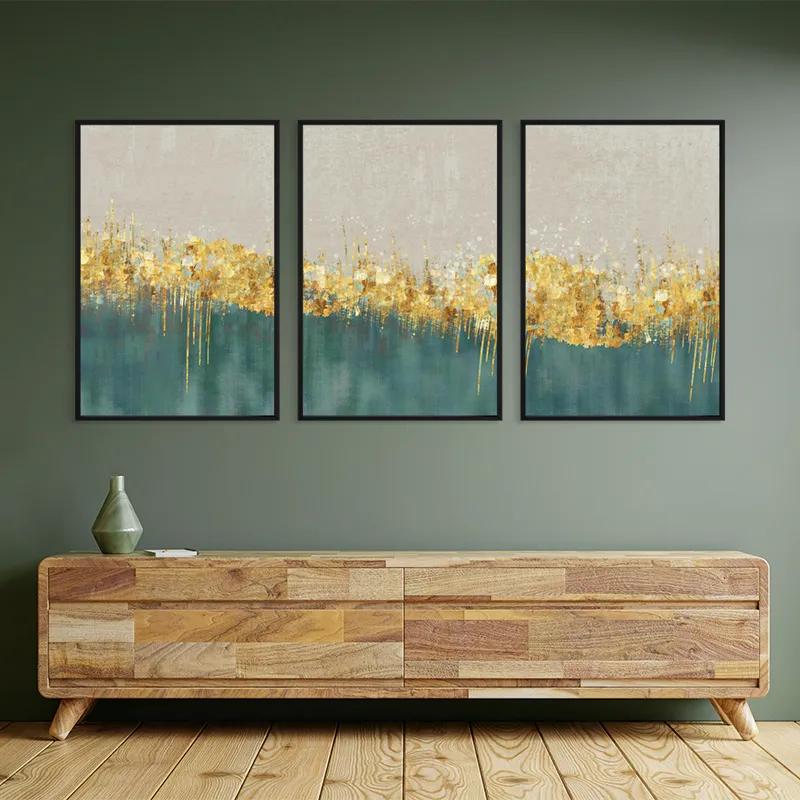 Mehrteiliges Leinwandbild Blue Contrast mockup 2