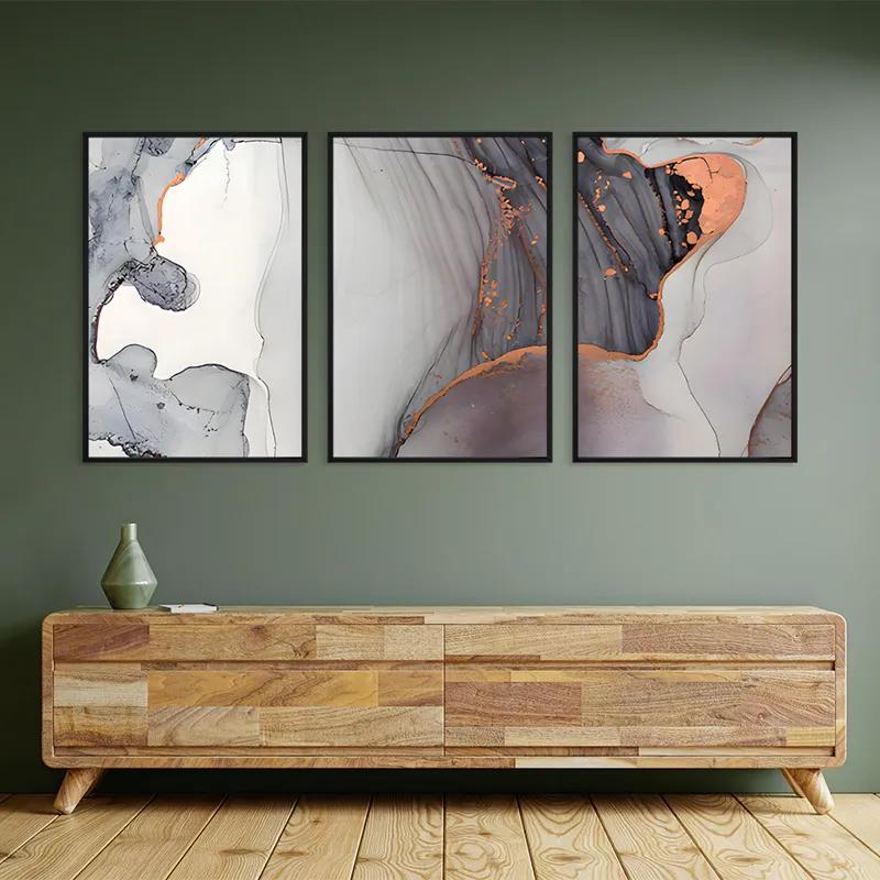 Mehrteiliges Leinwandbild Golden Pink mockup 2