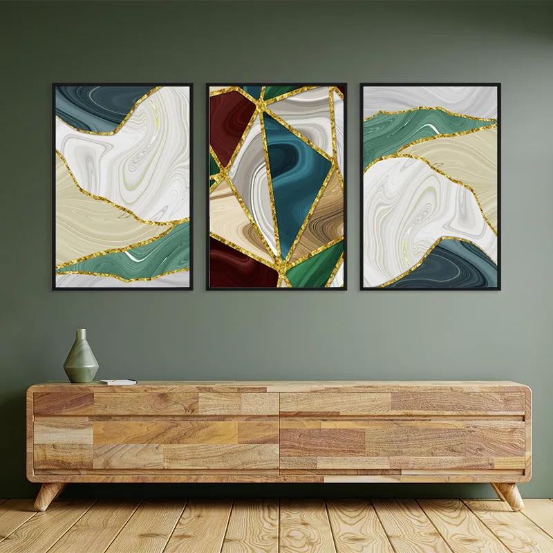 Mehrteiliges Leinwandbild Marble Waves mockup 2