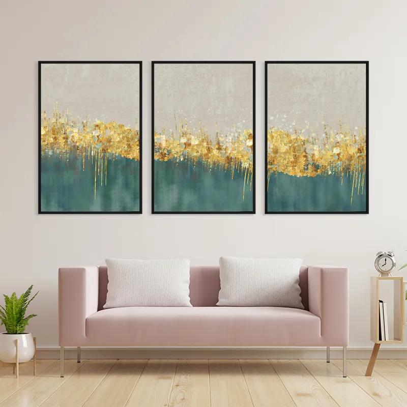 Mehrteiliges Leinwandbild Blue Contrast mockup 3