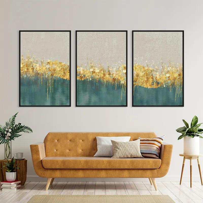 Mehrteiliges Leinwandbild Blue Contrast mockup 4