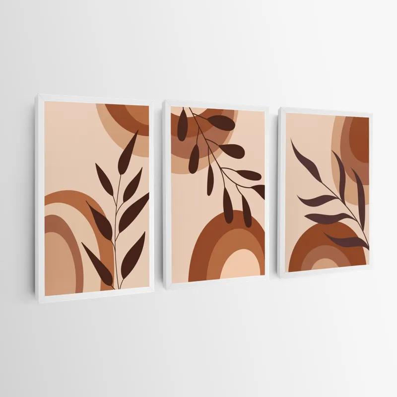 Mehrteiliges Leinwandbild Brownbstract mockup 0