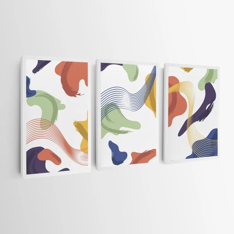 Mehrteiliges Leinwandbild Color Mix Lines mockup 0