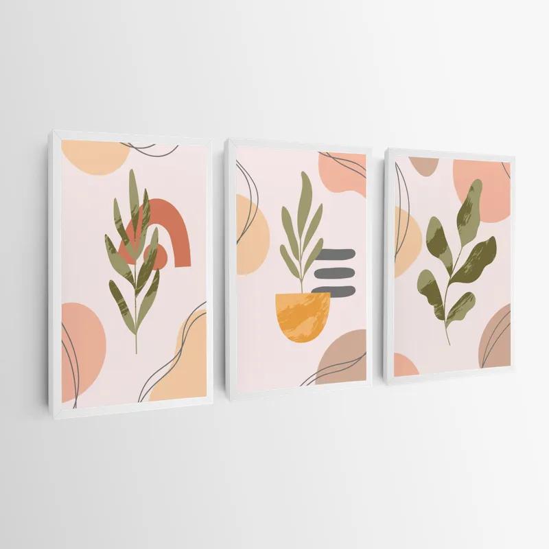 Mehrteiliges Leinwandbild Cute Leaf mockup 0