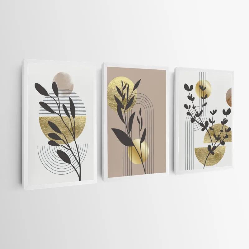 Mehrteiliges Leinwandbild Goldrown Leaf mockup 0