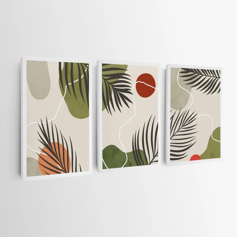 Mehrteiliges Leinwandbild Jungle Leaf mockup 0