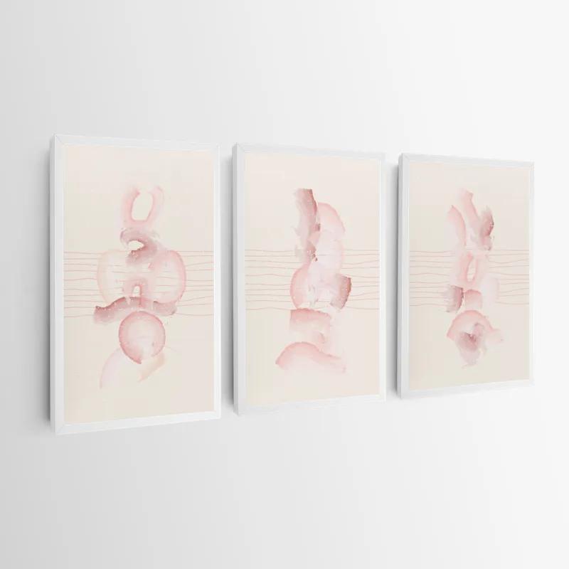 Mehrteiliges Leinwandbild Pretty Pink Shape mockup 0