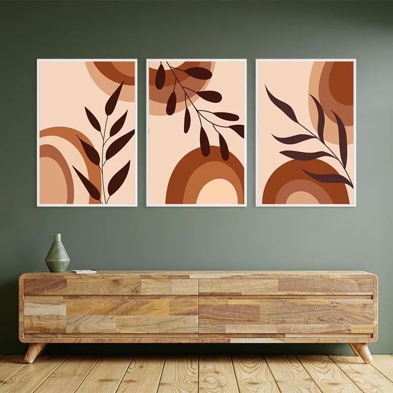 Mehrteiliges Leinwandbild Brownbstract mockup 2