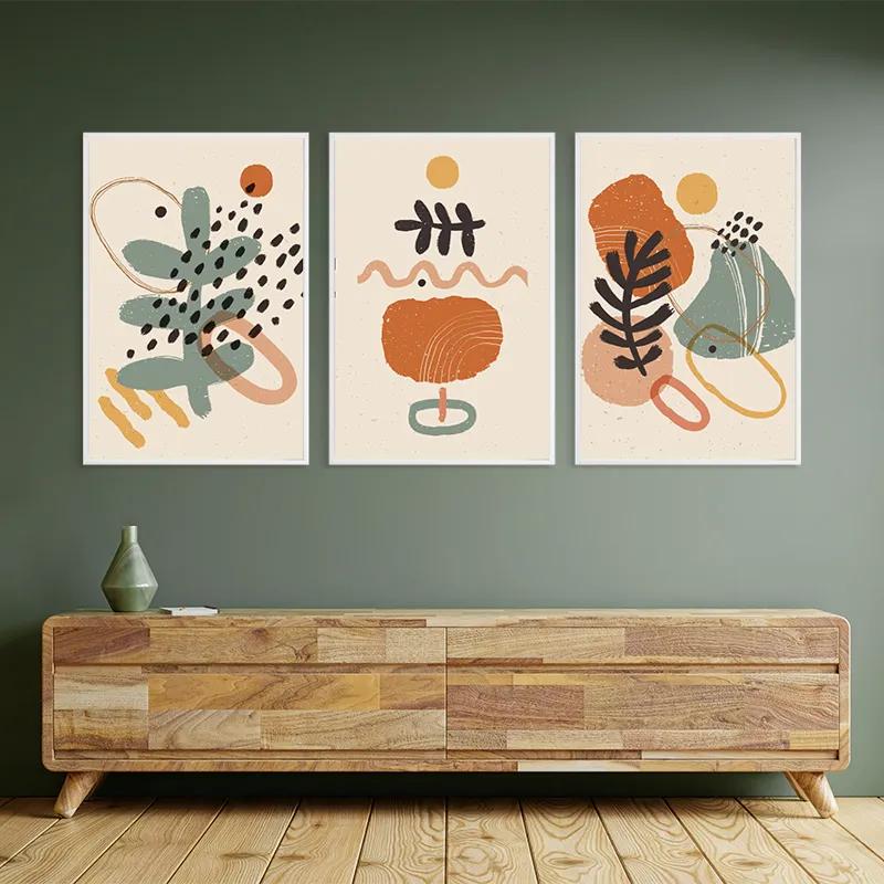 Mehrteiliges Leinwandbild Cream Orangert mockup 2