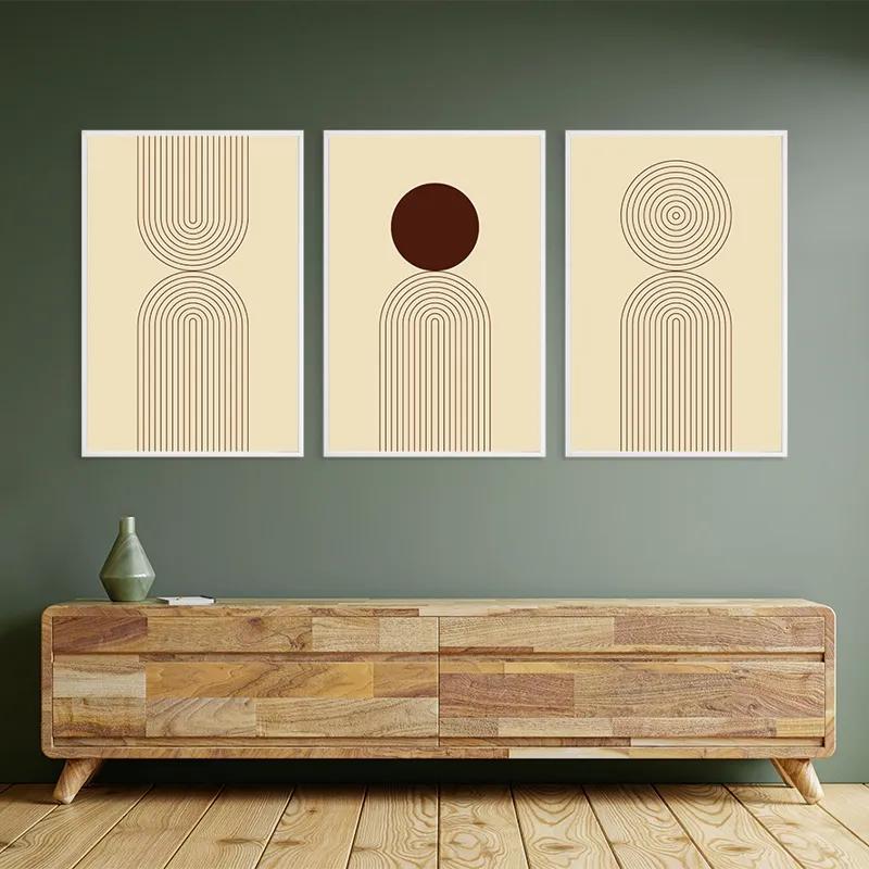 Mehrteiliges Leinwandbild Cream Set mockup 2