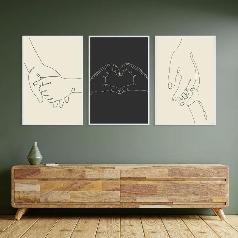 Mehrteiliges Leinwandbild Hand Gestures mockup 2
