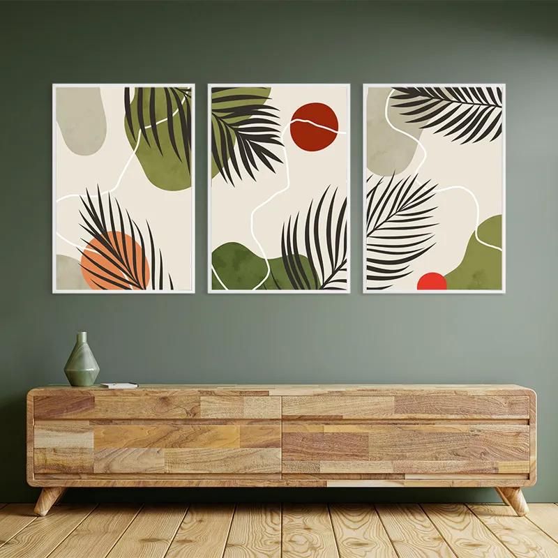 Mehrteiliges Leinwandbild Jungle Leaf mockup 2