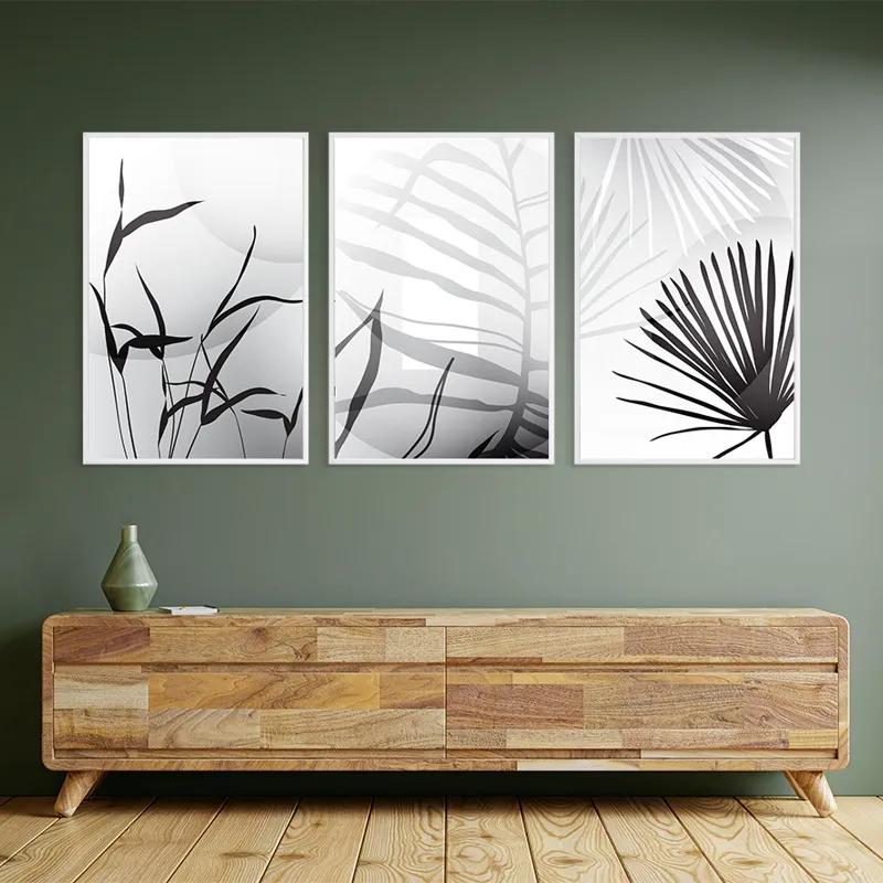 Mehrteiliges Leinwandbild Leaf Shadow mockup 2