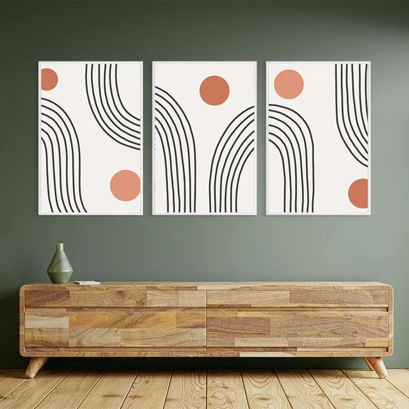 Mehrteiliges Leinwandbild Moonnd Lines mockup 2