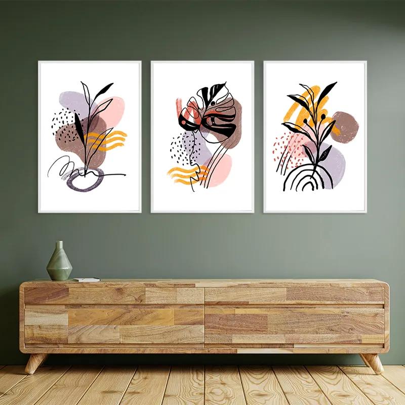 Mehrteiliges Leinwandbild Pretty Leaf mockup 2