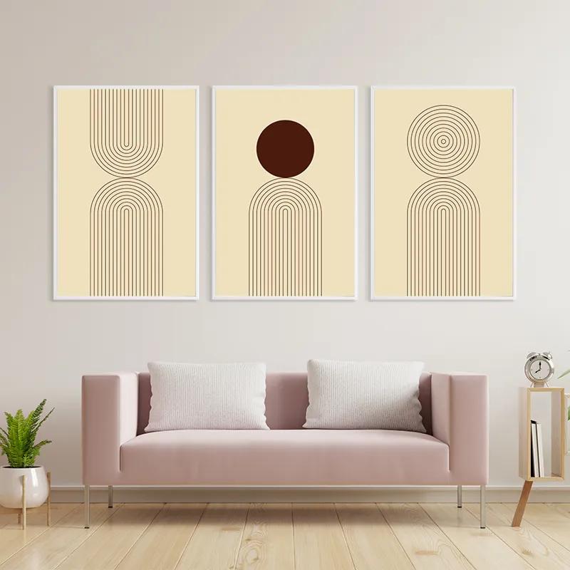 Mehrteiliges Leinwandbild Cream Set mockup 3