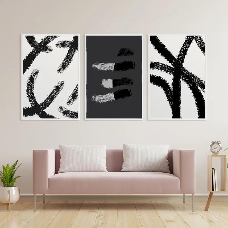 Mehrteiliges Leinwandbild Grey Shades mockup 3