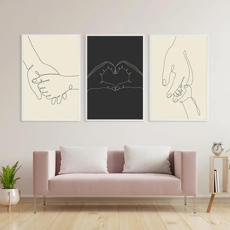 Mehrteiliges Leinwandbild Hand Gestures mockup 3