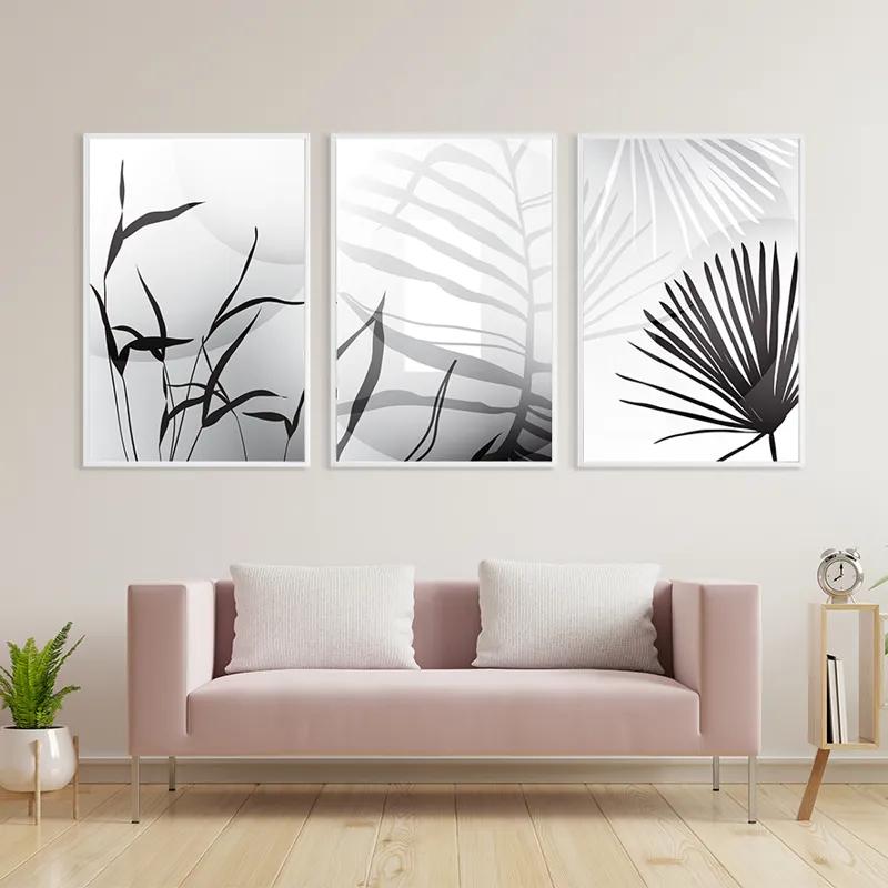 Mehrteiliges Leinwandbild Leaf Shadow mockup 3