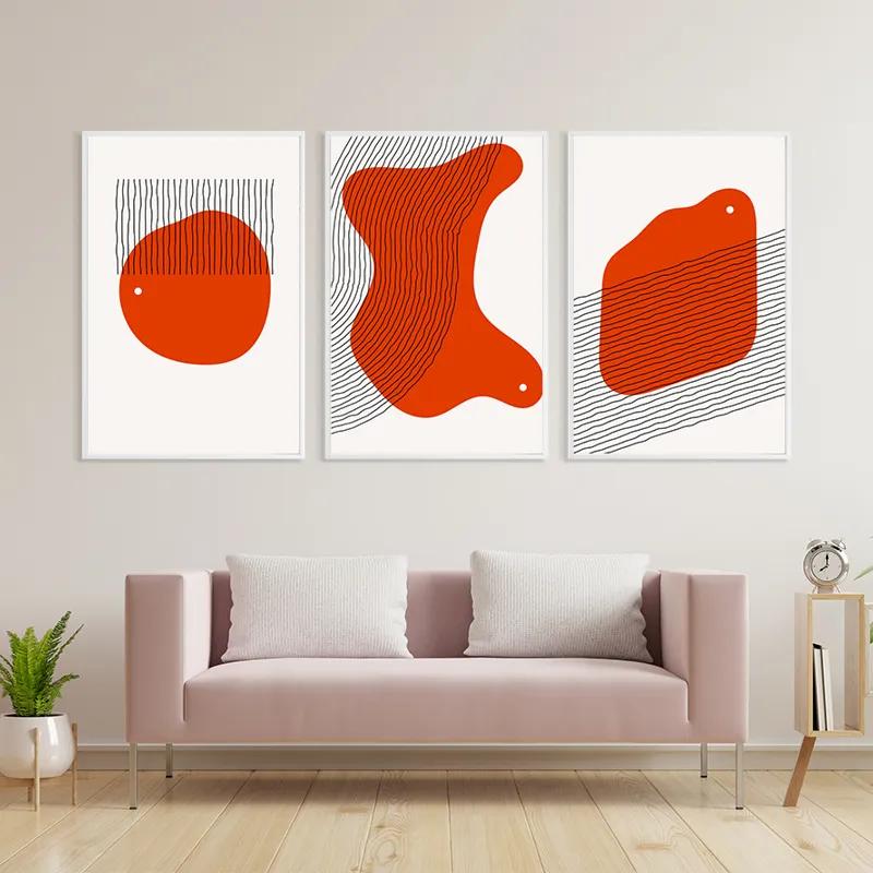 Mehrteiliges Leinwandbild Orange Circle mockup 3