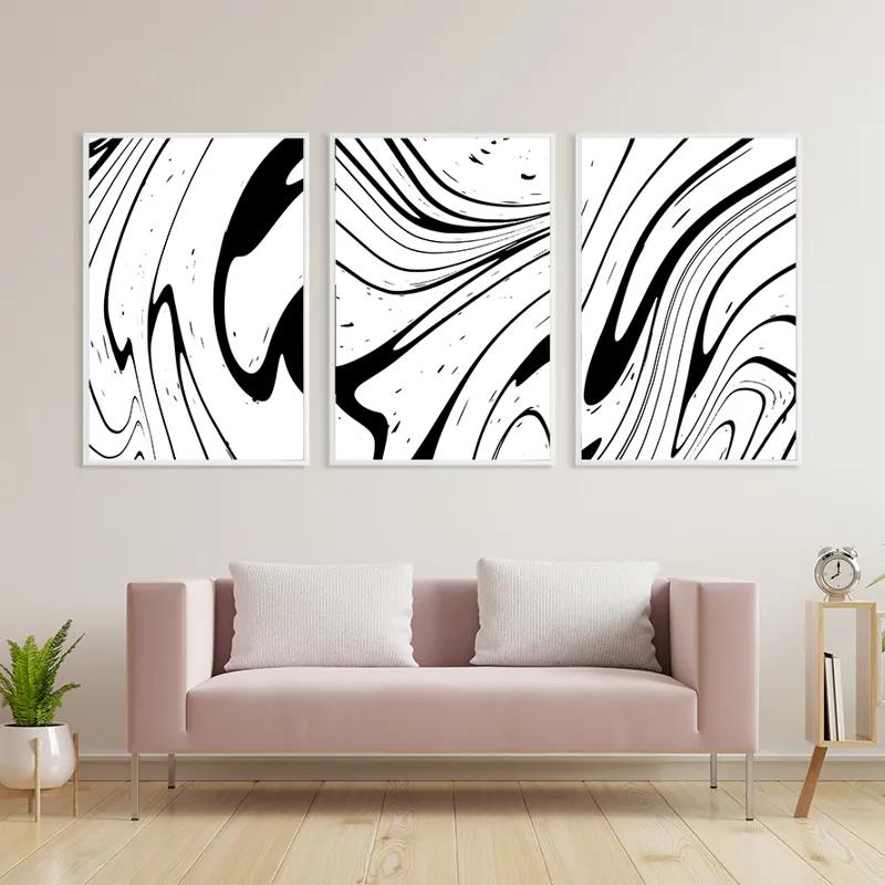 Mehrteiliges Leinwandbild White Marblert mockup 3