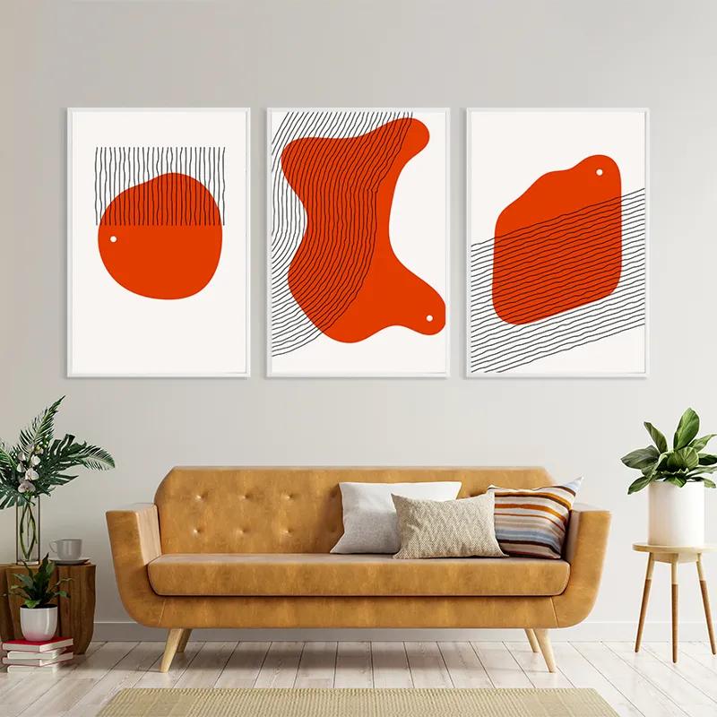 Mehrteiliges Leinwandbild Orange Circle mockup 4