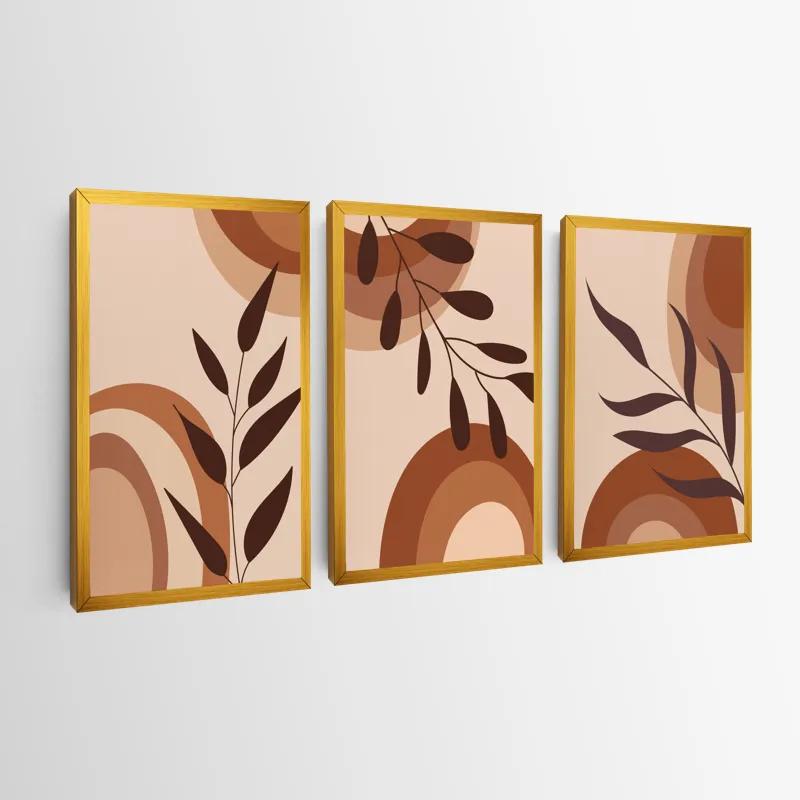 Mehrteiliges Leinwandbild Brownbstract mockup 0