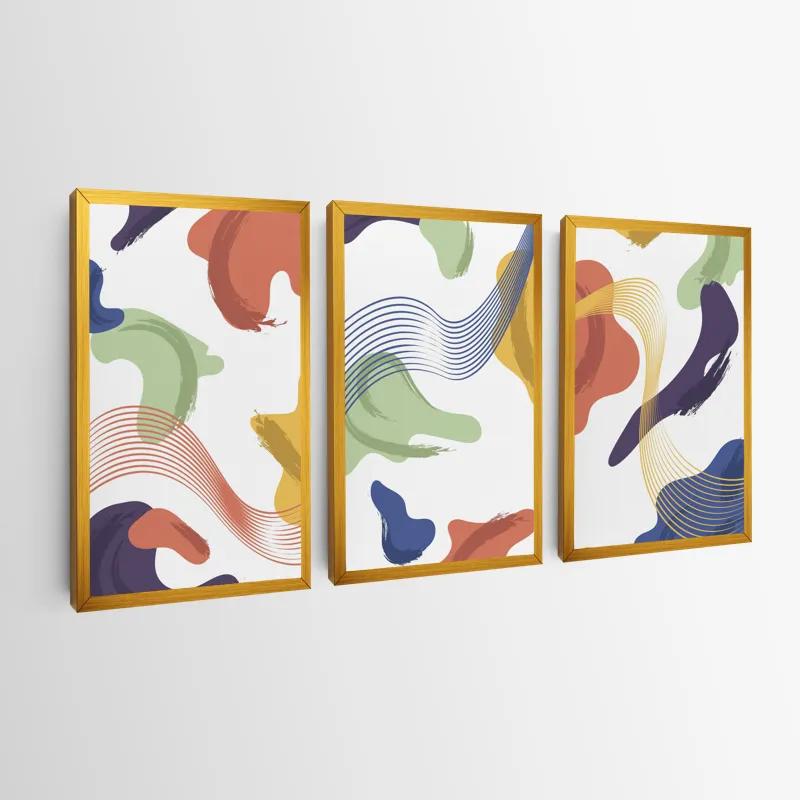 Mehrteiliges Leinwandbild Color Mix Lines mockup 0