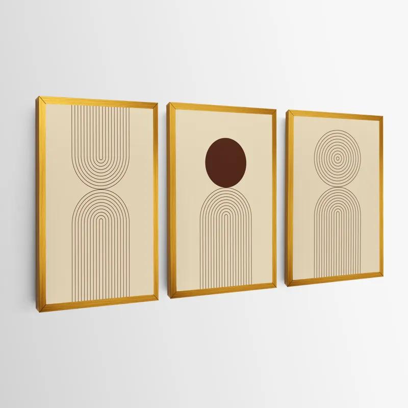 Mehrteiliges Leinwandbild Cream Set mockup 0