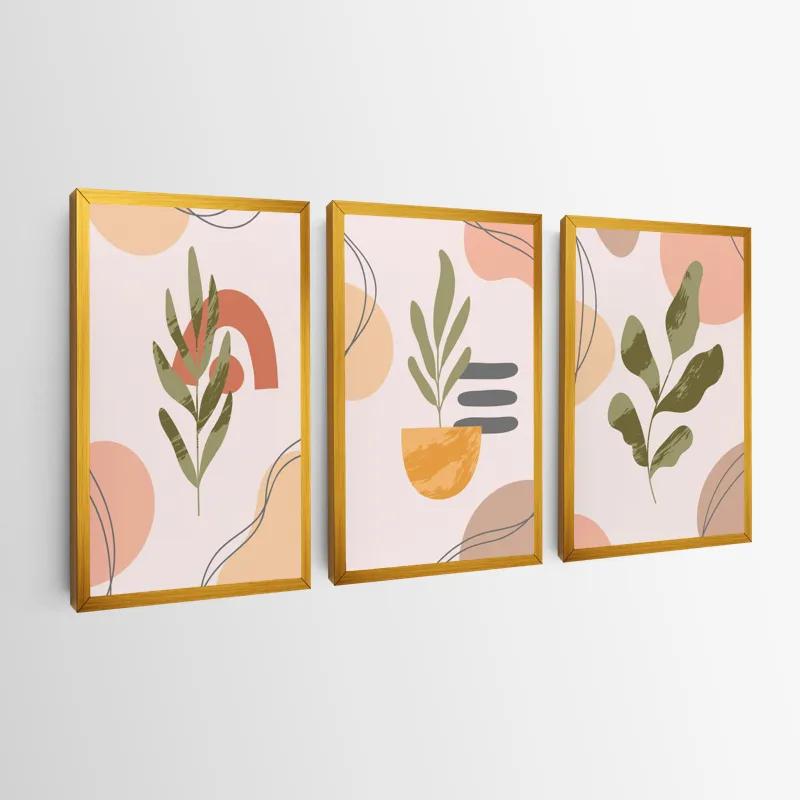 Mehrteiliges Leinwandbild Cute Leaf mockup 0