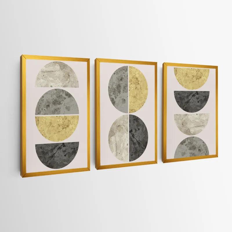 Mehrteiliges Leinwandbild Gold Moons mockup 0