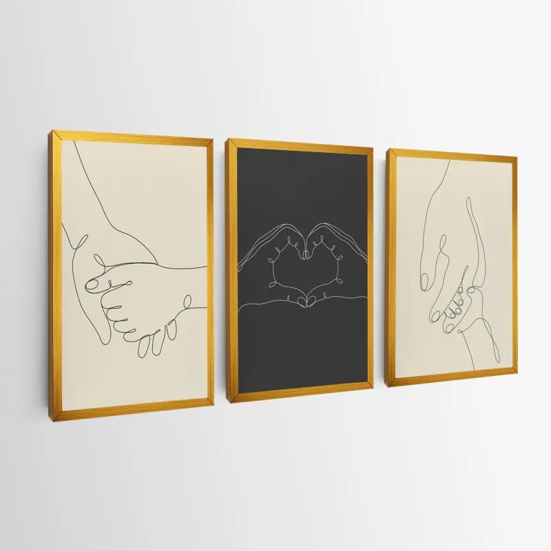 Mehrteiliges Leinwandbild Hand Gestures mockup 0