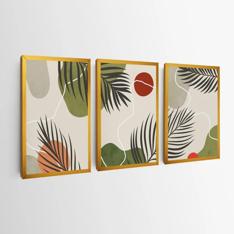 Mehrteiliges Leinwandbild Jungle Leaf mockup 0