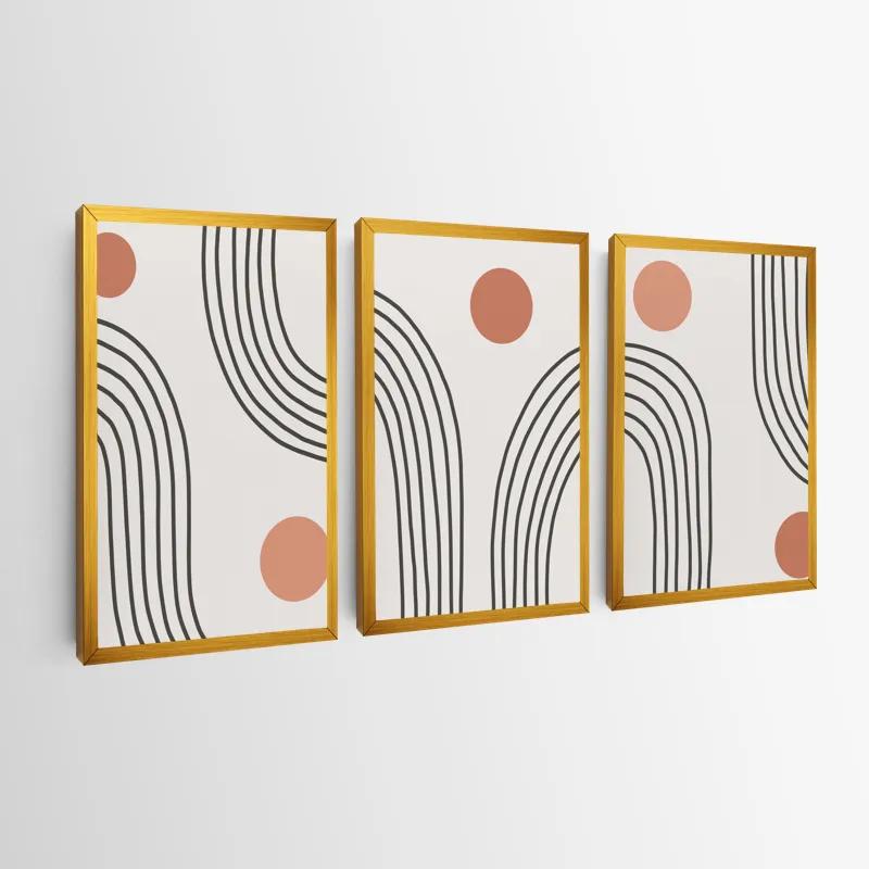 Mehrteiliges Leinwandbild Moonnd Lines mockup 0