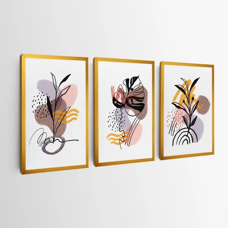 Mehrteiliges Leinwandbild Pretty Leaf mockup 0