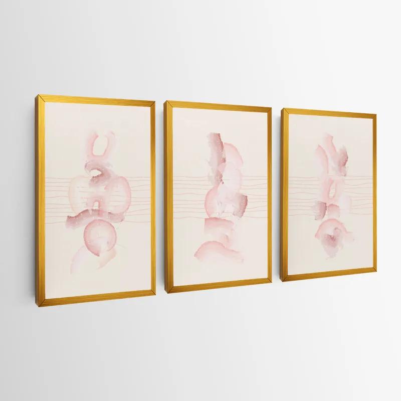 Mehrteiliges Leinwandbild Pretty Pink Shape mockup 0