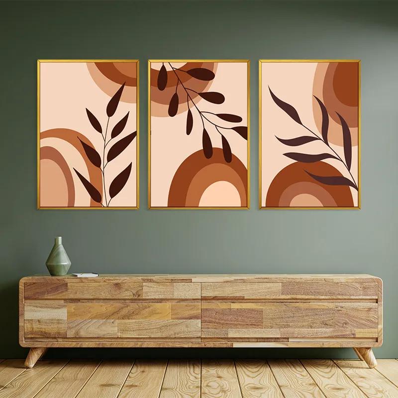 Mehrteiliges Leinwandbild Brownbstract mockup 2