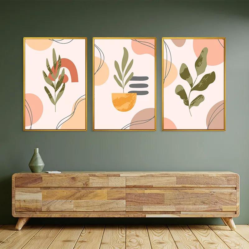 Mehrteiliges Leinwandbild Cute Leaf mockup 2