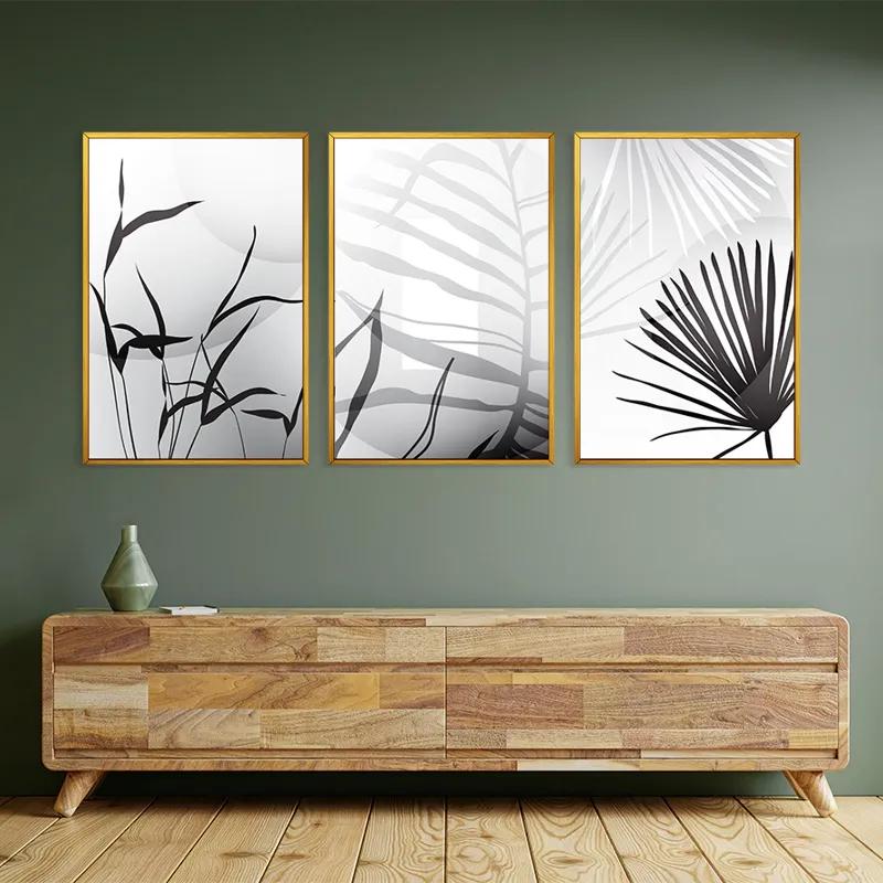 Mehrteiliges Leinwandbild Leaf Shadow mockup 2